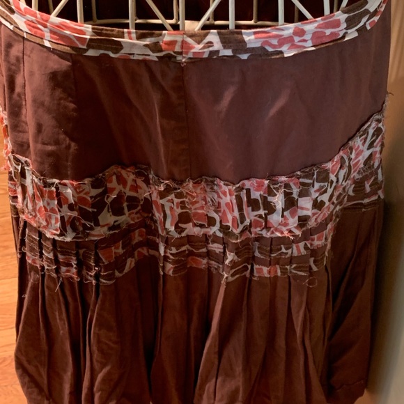 THE LIMITED Boho Brown and Pink Skirt - Size 6 - Picture 4 of 7